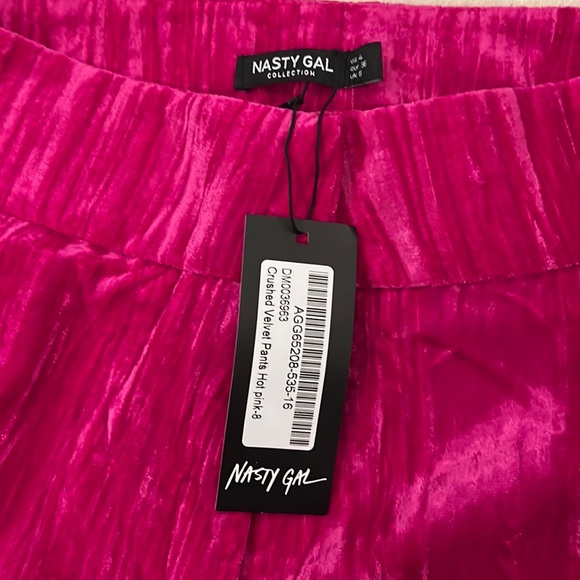 Nasty Gal Crushed Velvet Oversized Blazer + High Waisted Wide Leg Pants NWT - Picture 7 of 7